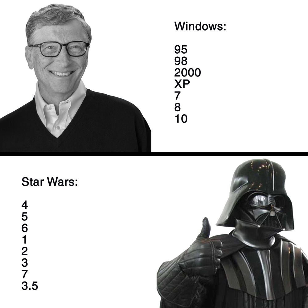 999x999, 330 Kb / билл гейтс, дарт вейдер, звездные войны, виндоус, нумерация