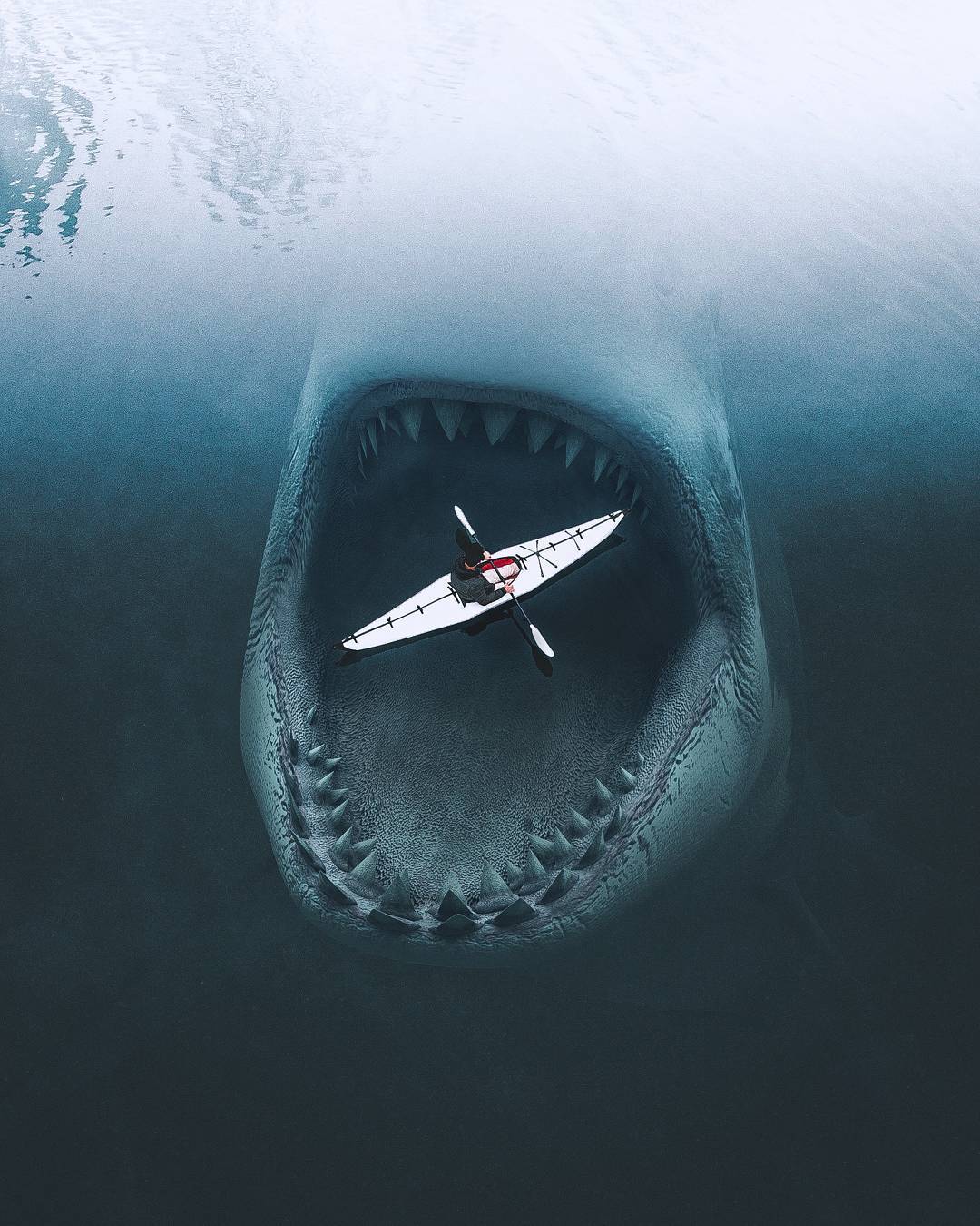 1080x1350, 169 Kb / пасть, каяк, лодка, байдарка, фотошоп