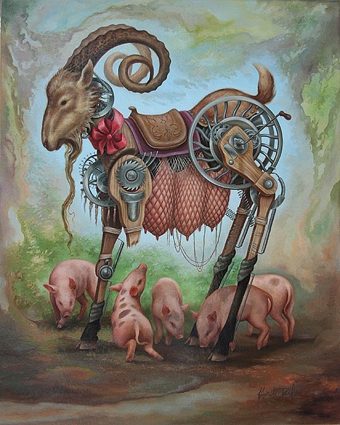 481x600, 136 Kb / коза, титьки, механизм, поросята