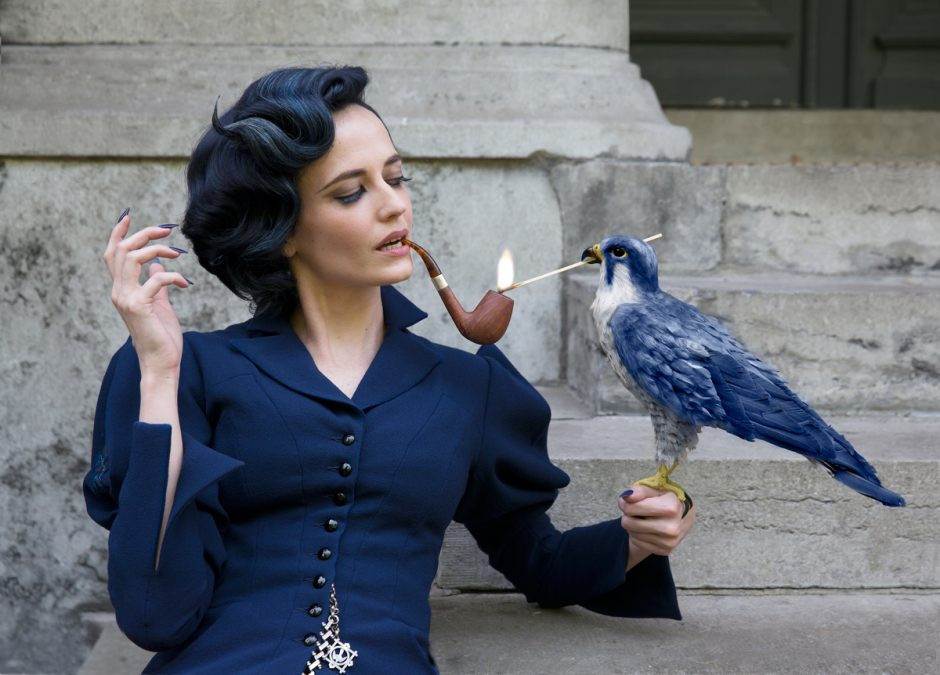 940x675, 136 Kb / трубка, спичка, жакет, кречет, сокол, ева грин, Eva Green