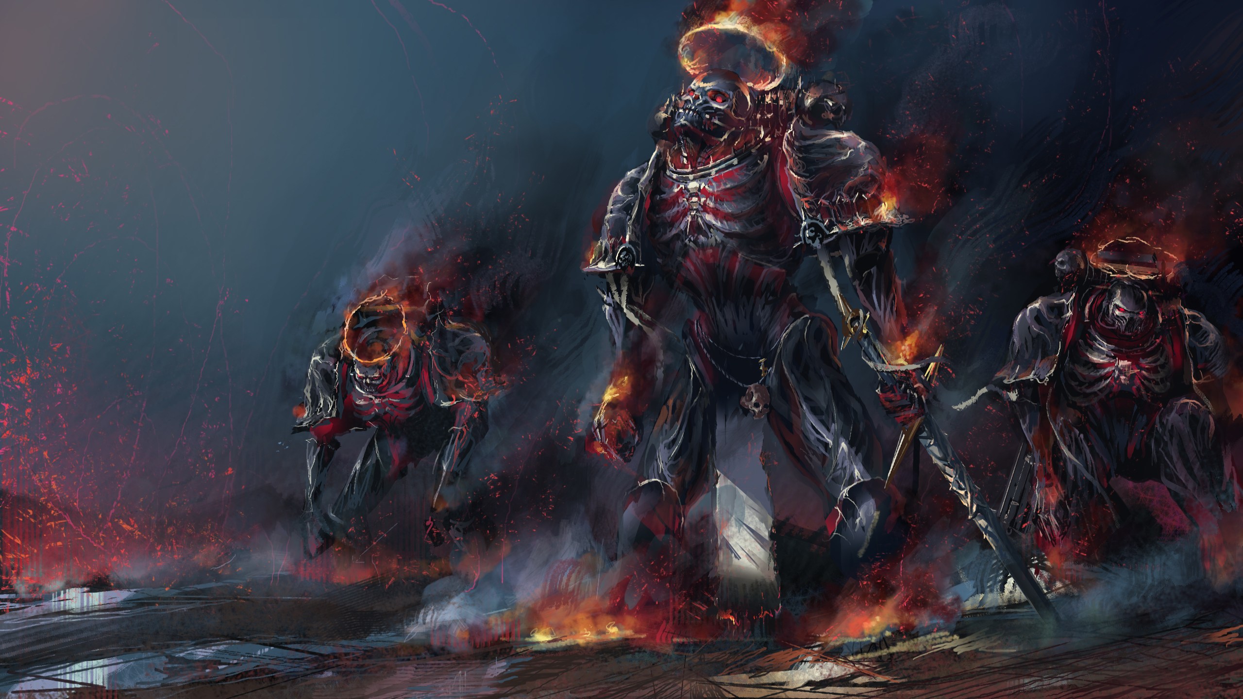 2560x1440, 610 Kb / Warhammer, 40000, 40k, Проклятые, hammk