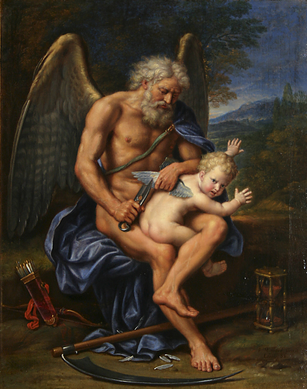 1280x1622, 611 Kb / колчан, ножницы, коса, часы, ангел, стрелы, обрезание, купидон