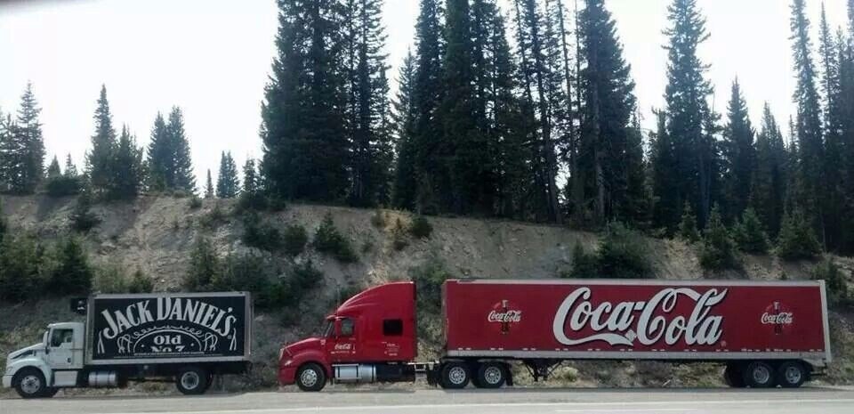 960x465, 94 Kb / кока-кола, виски,  грузовик, джек дэниэлс, jack daniels
