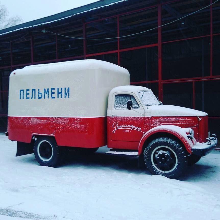 862x862, 74 Kb / пельмени, снег, грузовик