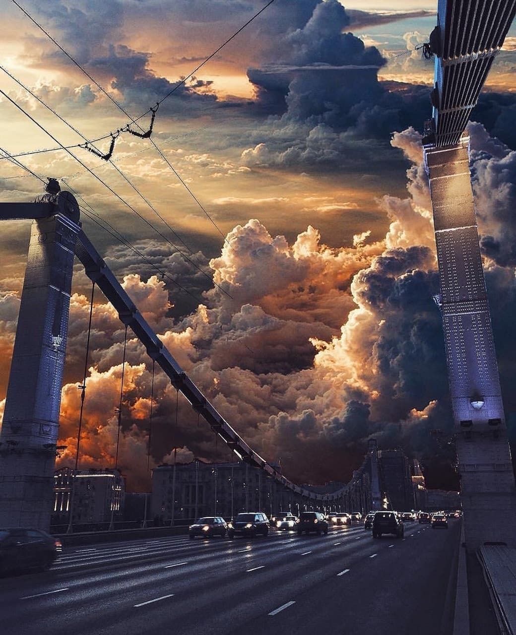 1040x1280, 239 Kb / мост, город, небо, облака