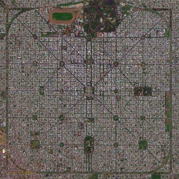 604x604, 184 Kb / Ла Плата, Аргентина, сверху, план, улицы