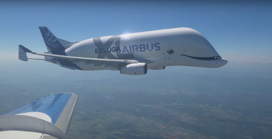 910x465, 456 Kb / белуга, айрбас, самолет