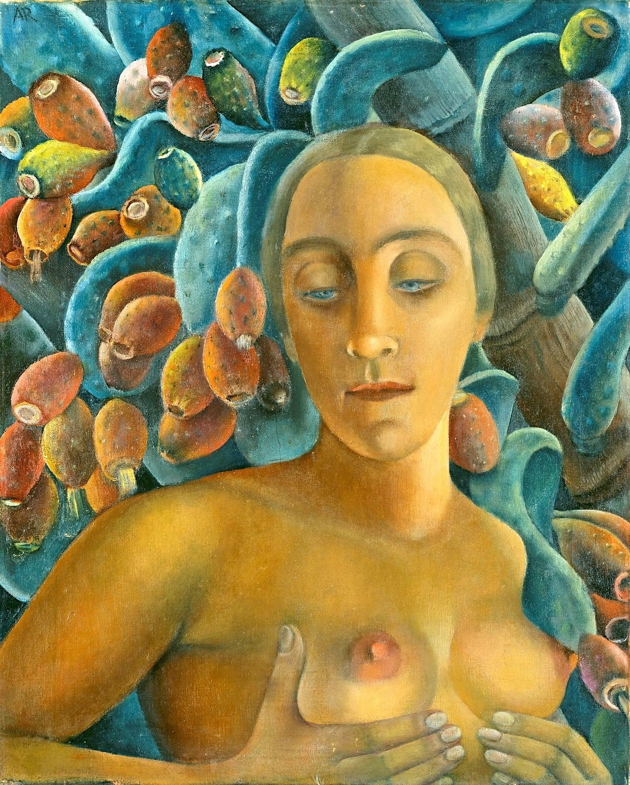 1280x1595, 596 Kb / девка, опунция, Anita Ree, рисунок, портрет