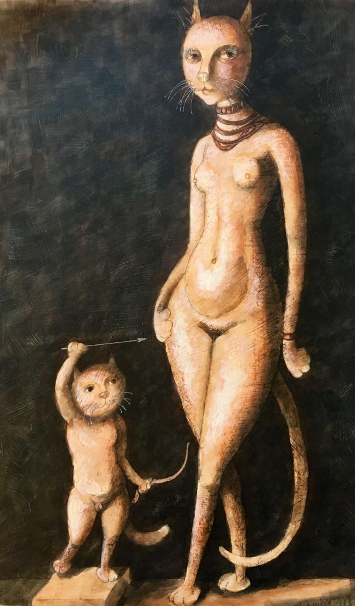 703x1200, 120 Kb / котодевка, котопиздюк, стрела, рисунок