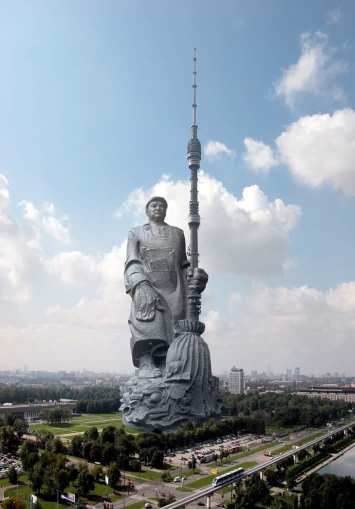 710x1018, 107 Kb / памятник, Юрий, Лужков, башня, Зураб, Останкино, Церетели
