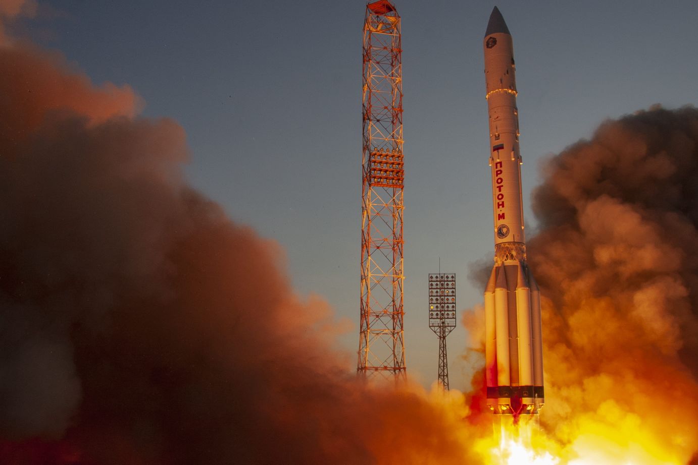 1382x922, 90 Kb / Ракета, пуск, старт, пртон, наука, космодром, Байконур