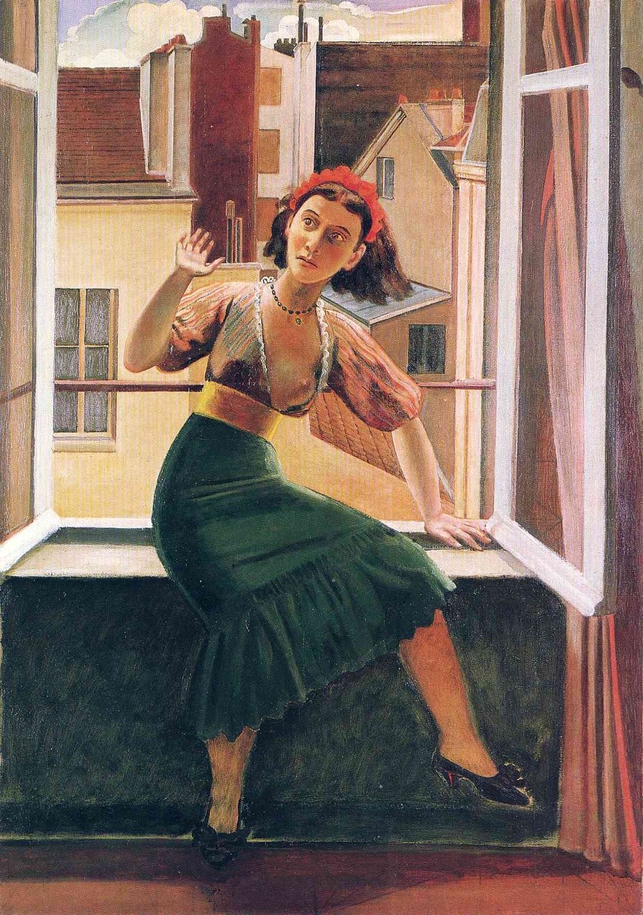 900x1280, 504 Kb / девка, окно, рисунок