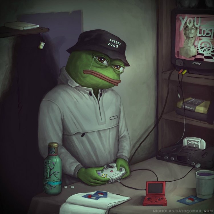 750x750, 63 Kb / жаба, Пепе, джойстик, слезы, панама
