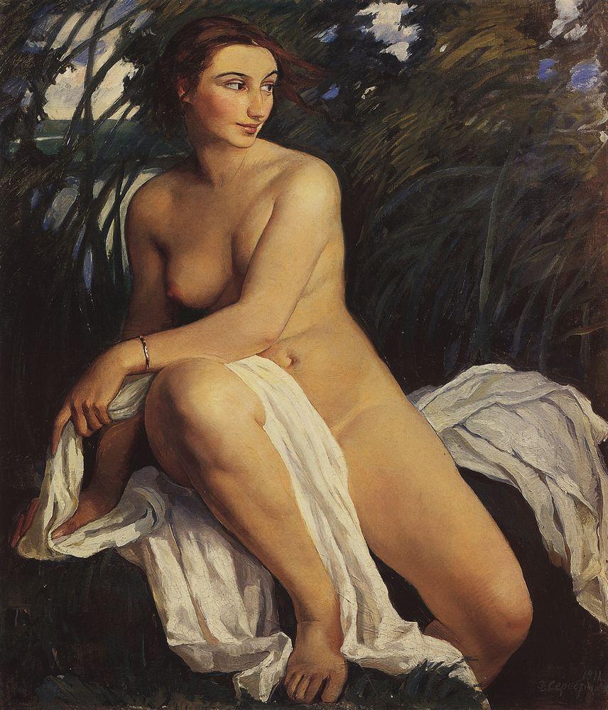 856x1000, 164 Kb / Серебрякова, купальщица, картина