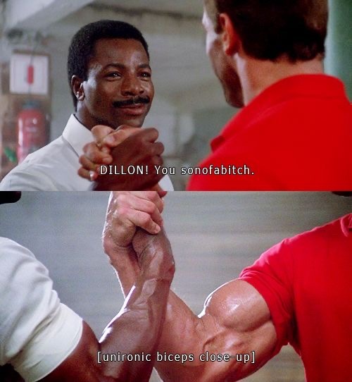 500x542, 55 Kb / Carl Weathers, Шварценеггер, бицепс, хищник