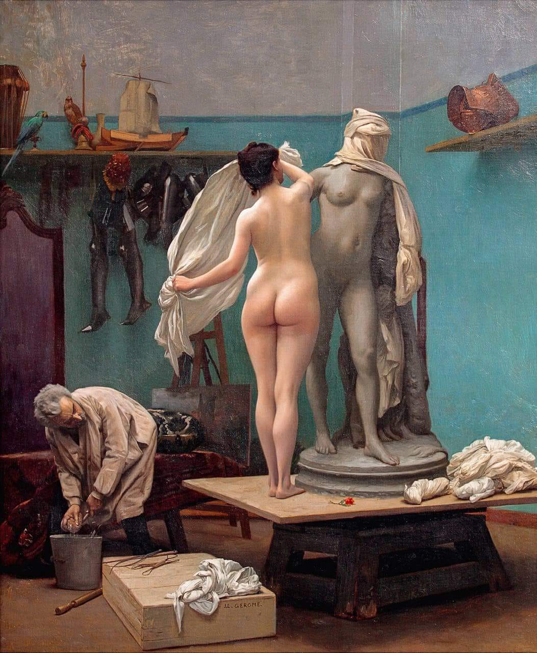 1053x1280, 218 Kb / картина, позирование, Жером