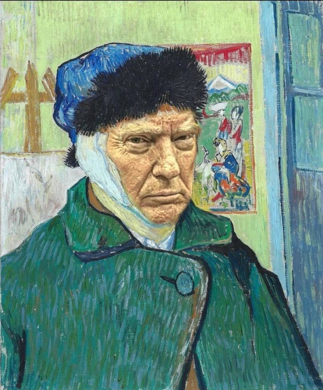 1060x1280, 214 Kb / Жертва,  инсценировка, трамп, ван гог