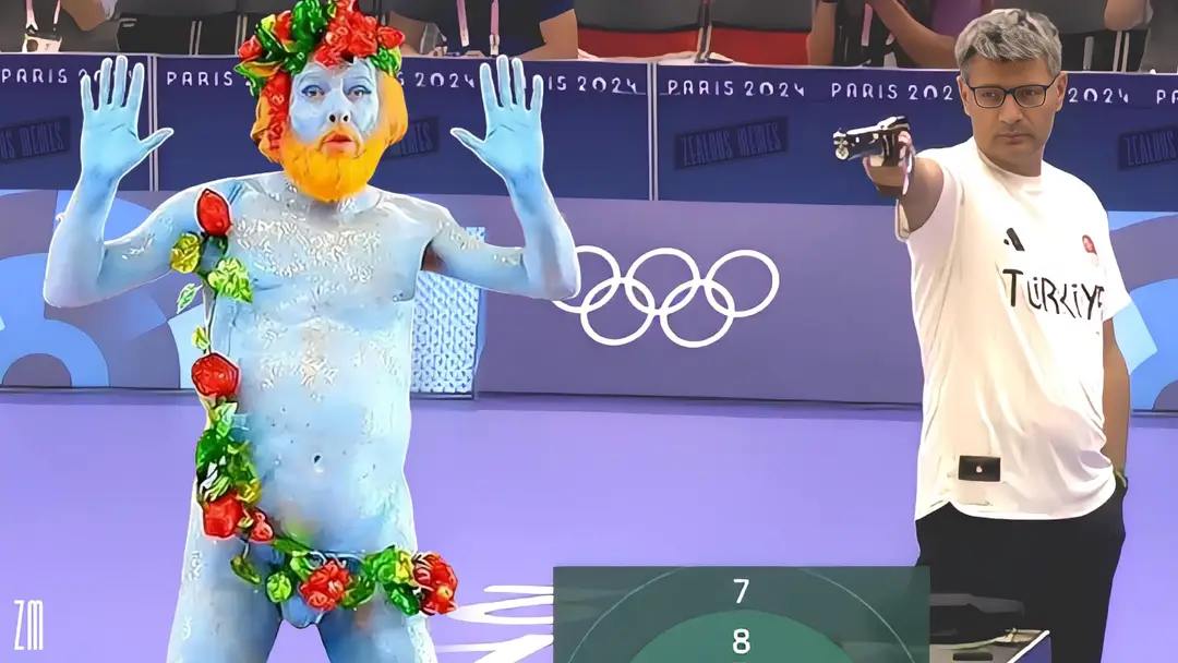 1080x608, 76 Kb / Юсуф Дикеш, серебро, Париж, олимпиада 2024, Юсуф, открытие, богохульство, вечерия