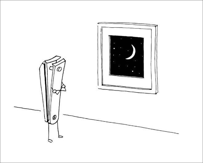 660x530, 21 Kb / Картина , месяц, ногтерезка, ч/б
