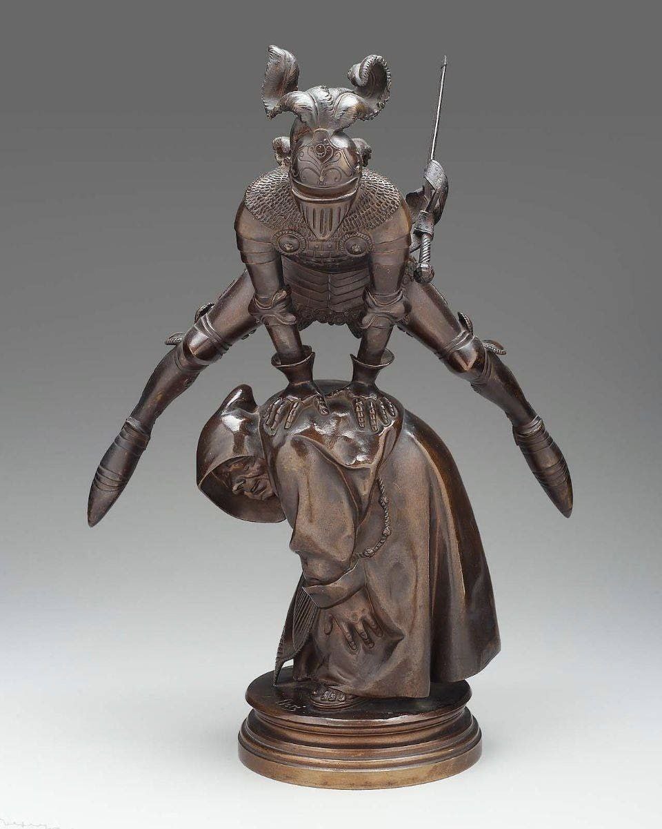 960x1201, 116 Kb / Гюстав, Доре, Чехарда, рыцарь и монах