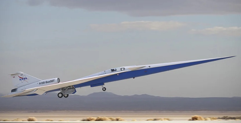 830x424, 47 Kb / самолет, США, X-59, NASA, сверхзвук, наука