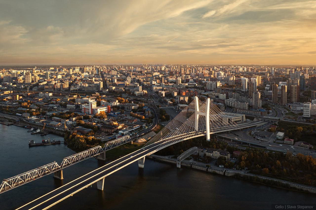 1280x853, 184 Kb / Новосибирск, мост, река, Обь, город