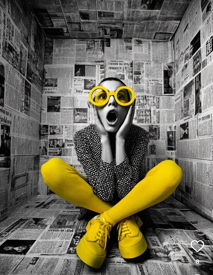 736x947, 159 Kb / Очки, газета, жёлтый