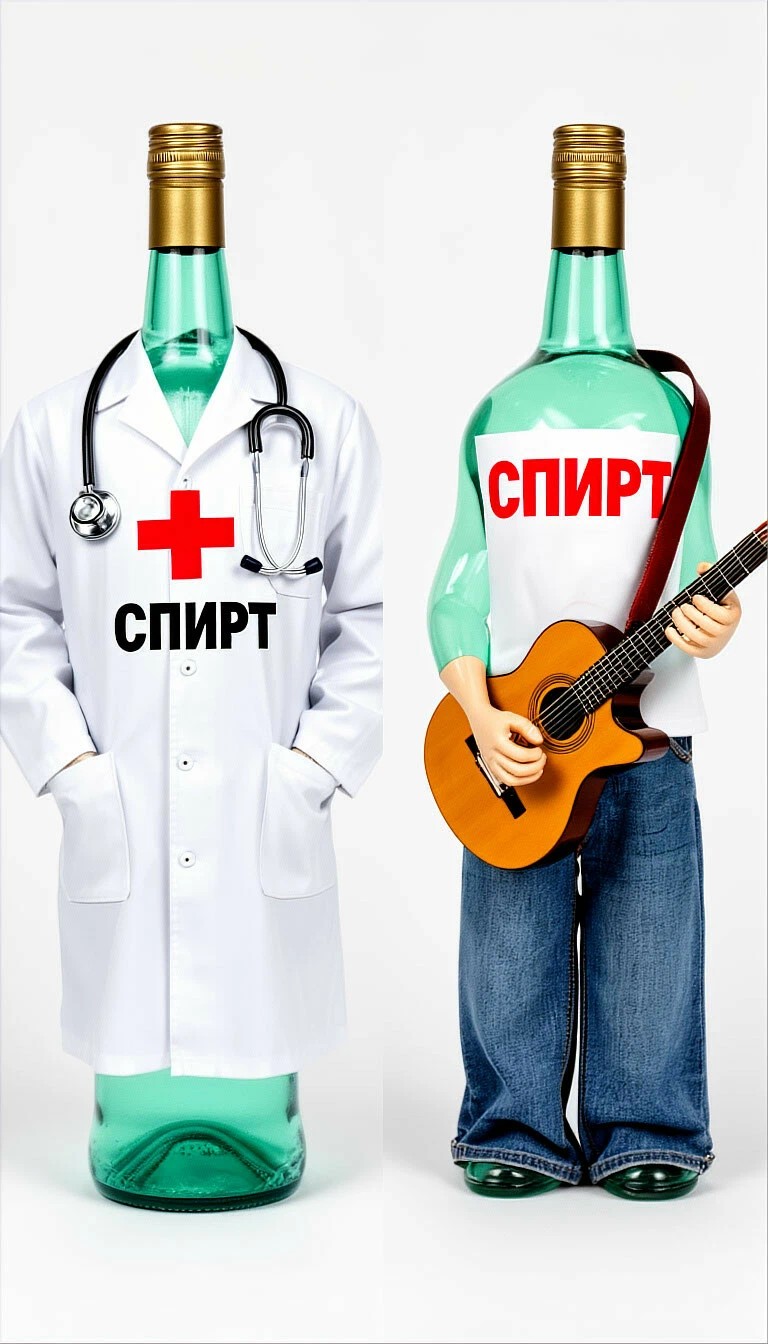 768x1344, 155 Kb / Бутылки, спирт, халат, гитара