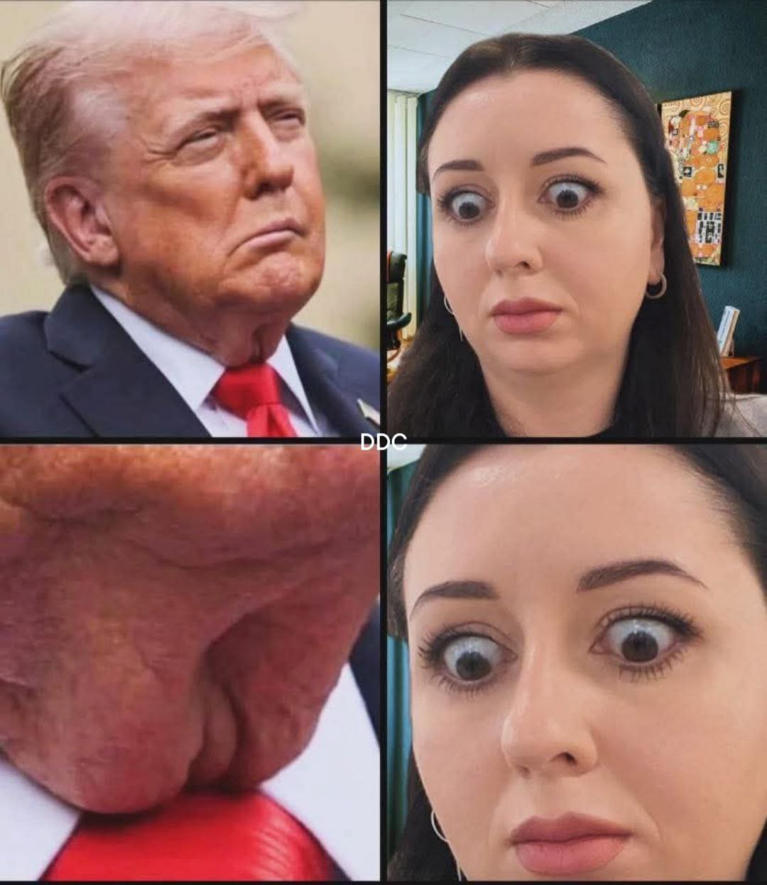 1080x1246, 130 Kb / Дональд Трамп, галстук, шея, складки