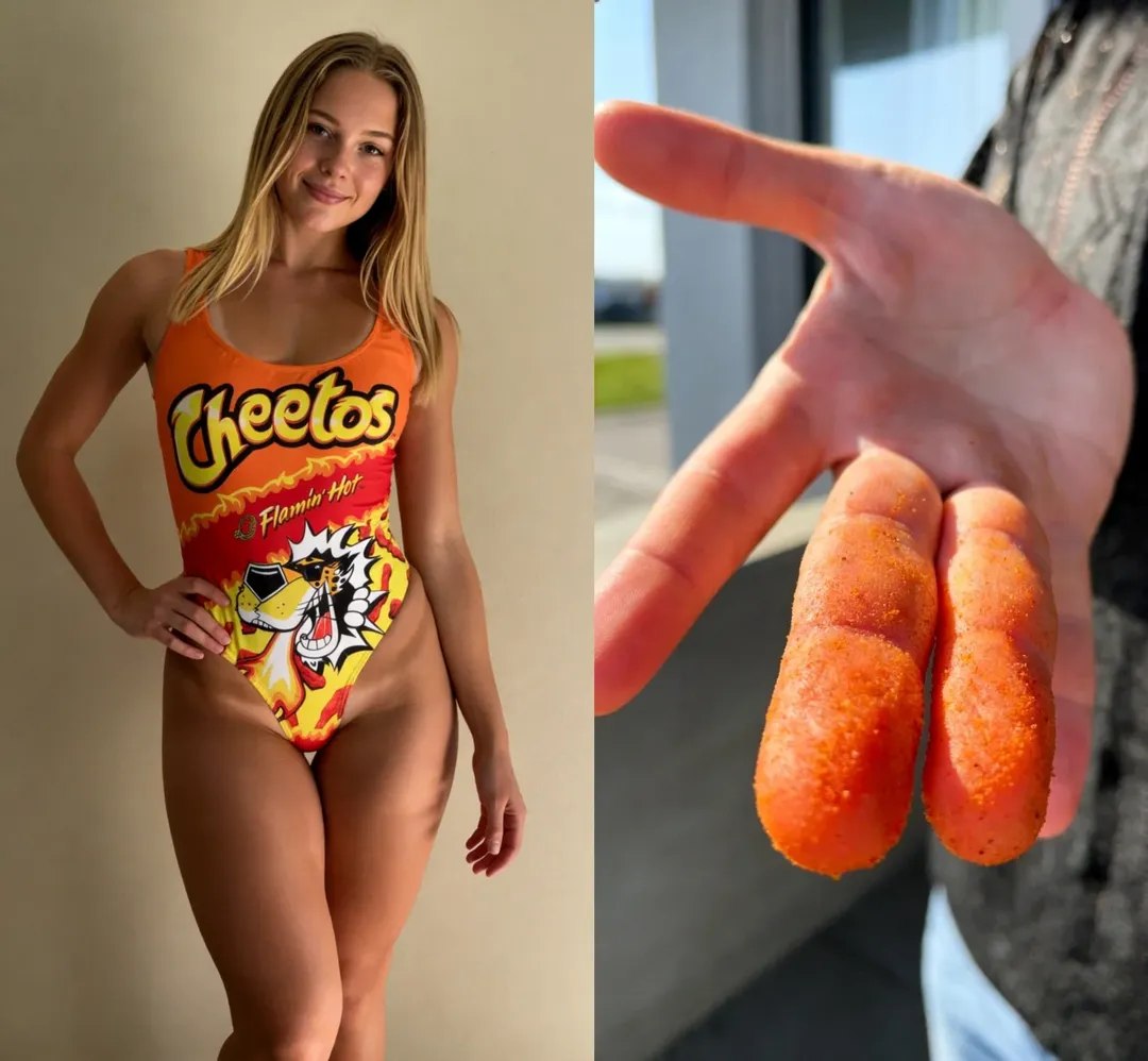 1080x998, 123 Kb / Cheetos, чипсы, купальник, пальцы