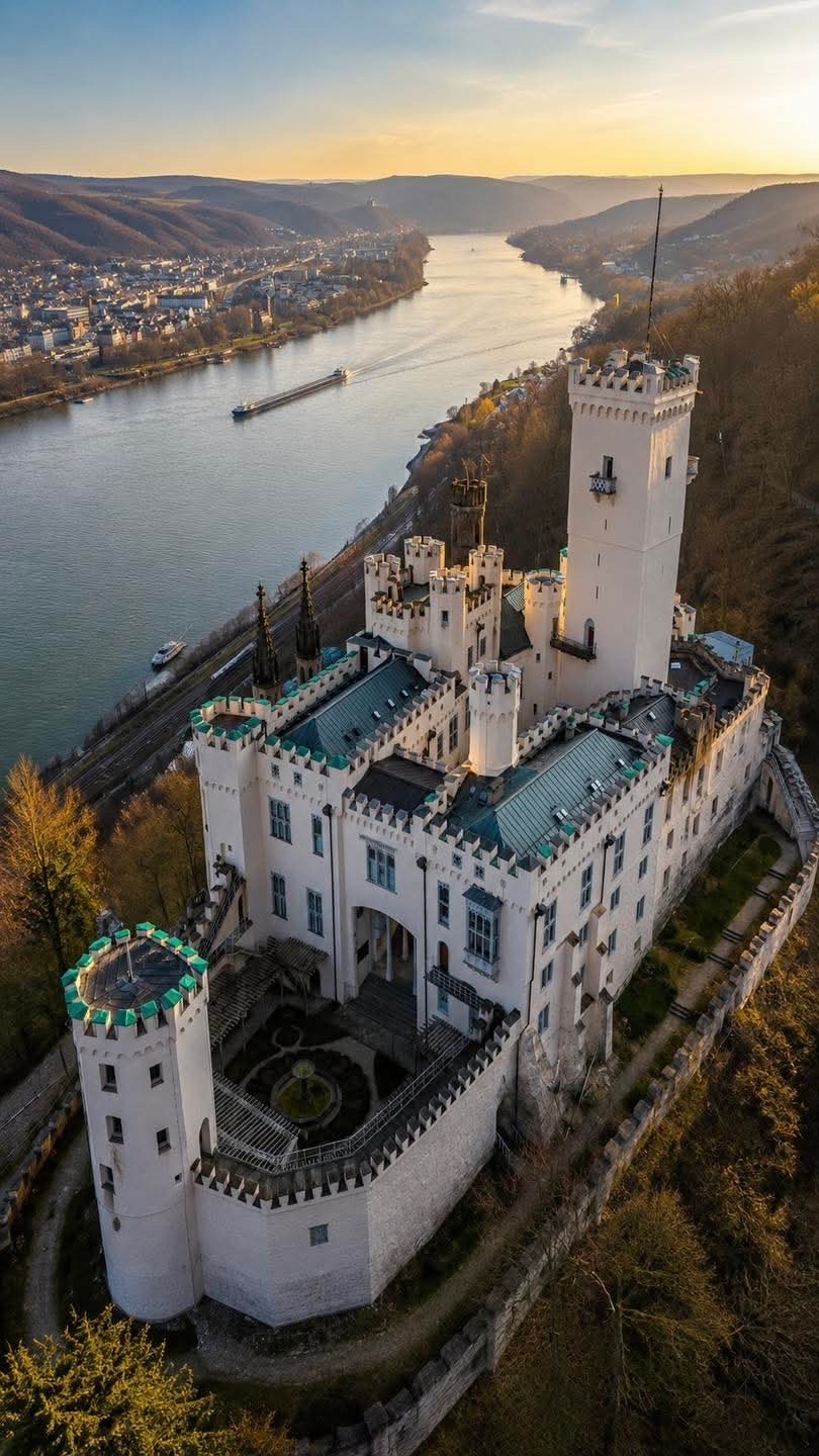 810x1440, 205 Kb / Германия, замок, река, Рейн, Штольценфельс