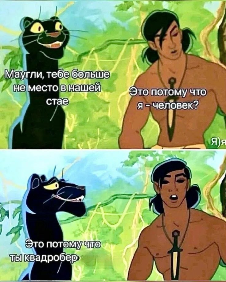 736x920, 125 Kb / маугли, багира, квадробер