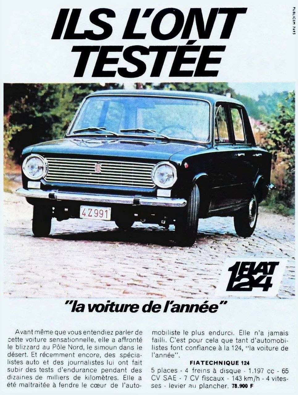 965x1280, 280 Kb / автомобиль, классика, ретро, гидроподвеска, Fiat, журнал, 124