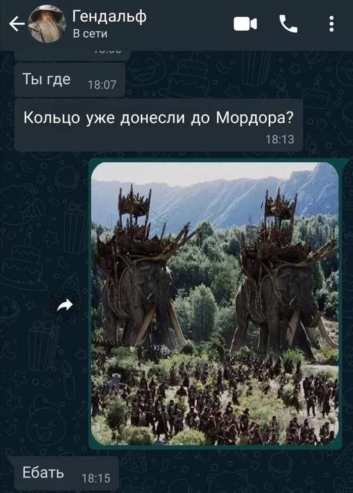 700x977, 82 Kb / Гендальф, властелин колец, слон, чат, переписка, Мордор