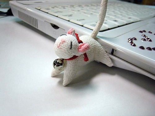 500x375, 48 Kb / кот, флешка, кавай