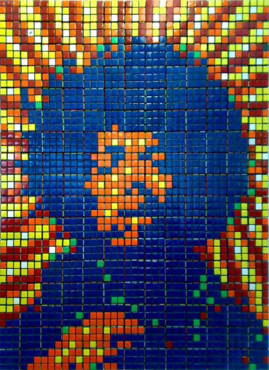 546x750, 138 Kb / кубик рубика, мозаика, джими хендрикс, jimi hendrix