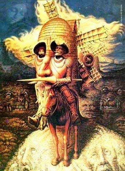 412x562, 69 Kb / дали, дон кихот, мельница, сервантес