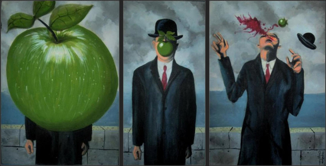 1099x562, 97 Kb / яблоко, котелок, кровь