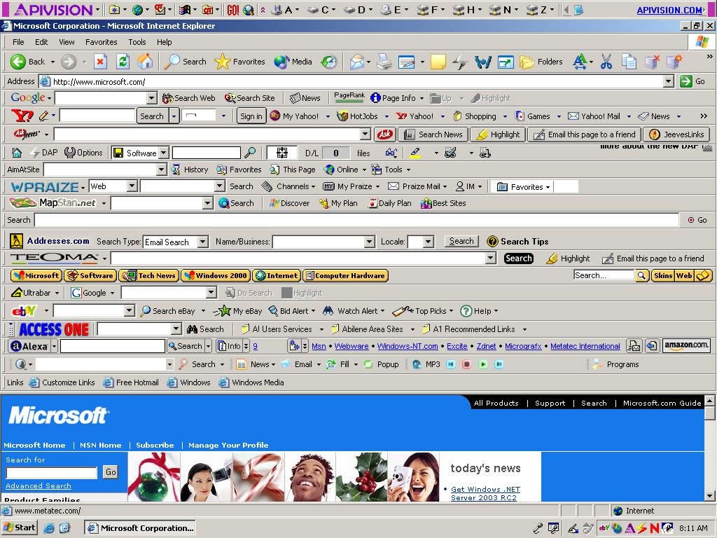 1024x768, 222 Kb / браузер, куча, тулбаров