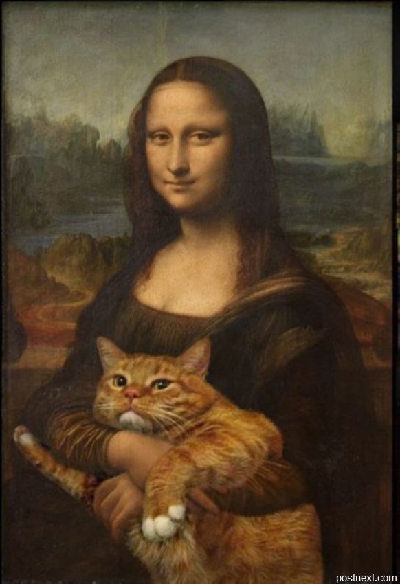 582x850, 62 Kb / мона лиза, котэ