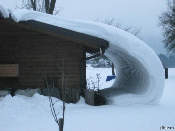 604x453, 42 Kb / снег, дом, крыша, дерево