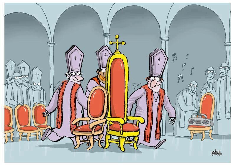 800x559, 95 Kb / выборы, папа, стулья, карикатура
