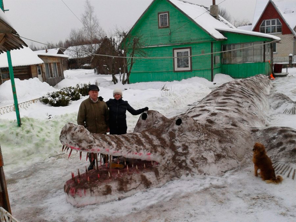 999x749, 265 Kb / крокодил, снеговик