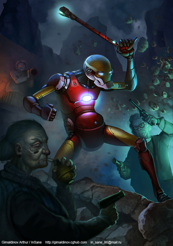 600x849, 156 Kb / Iron man, железный человек, старый