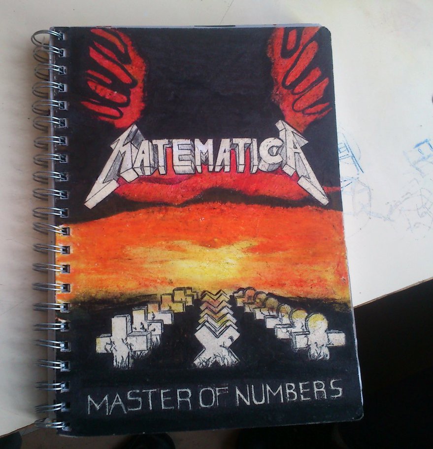 879x910, 134 Kb / математика, металлика, тетрадь