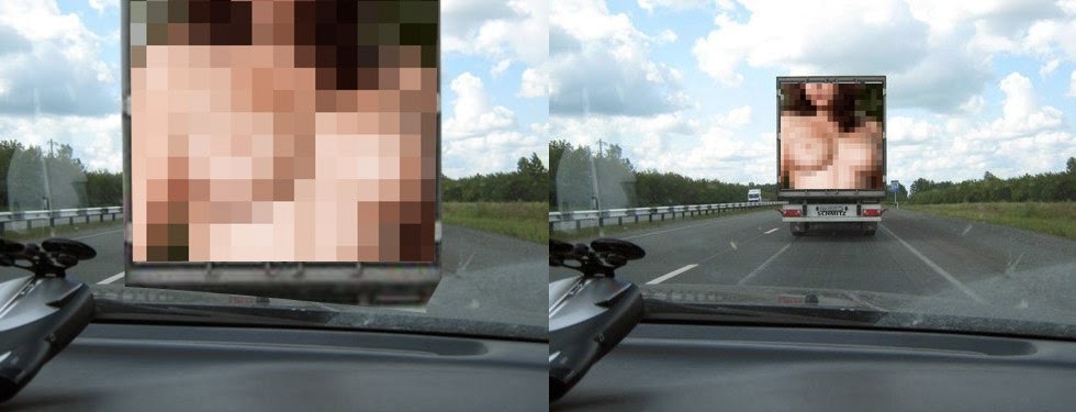 980x375, 55 Kb / грузовик, пиксели, сиськи