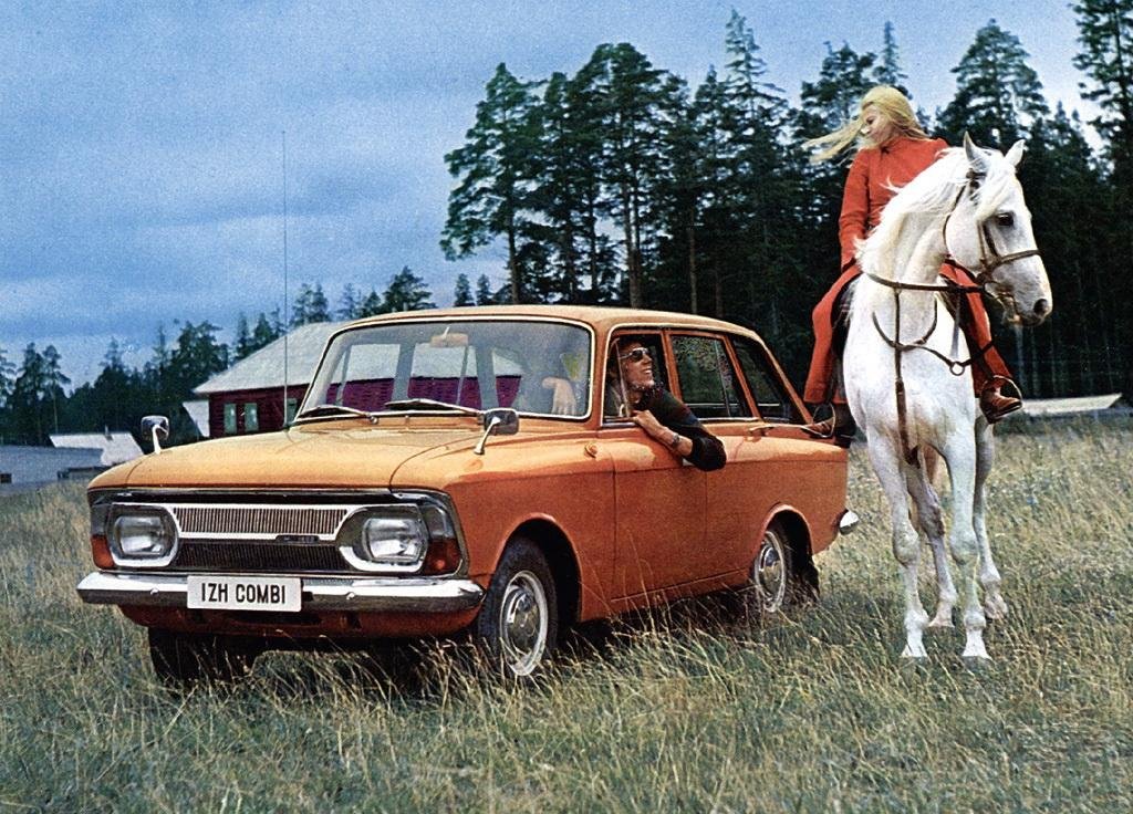 1024x736, 190 Kb / иж, москвич, комби, реклама, лошадь