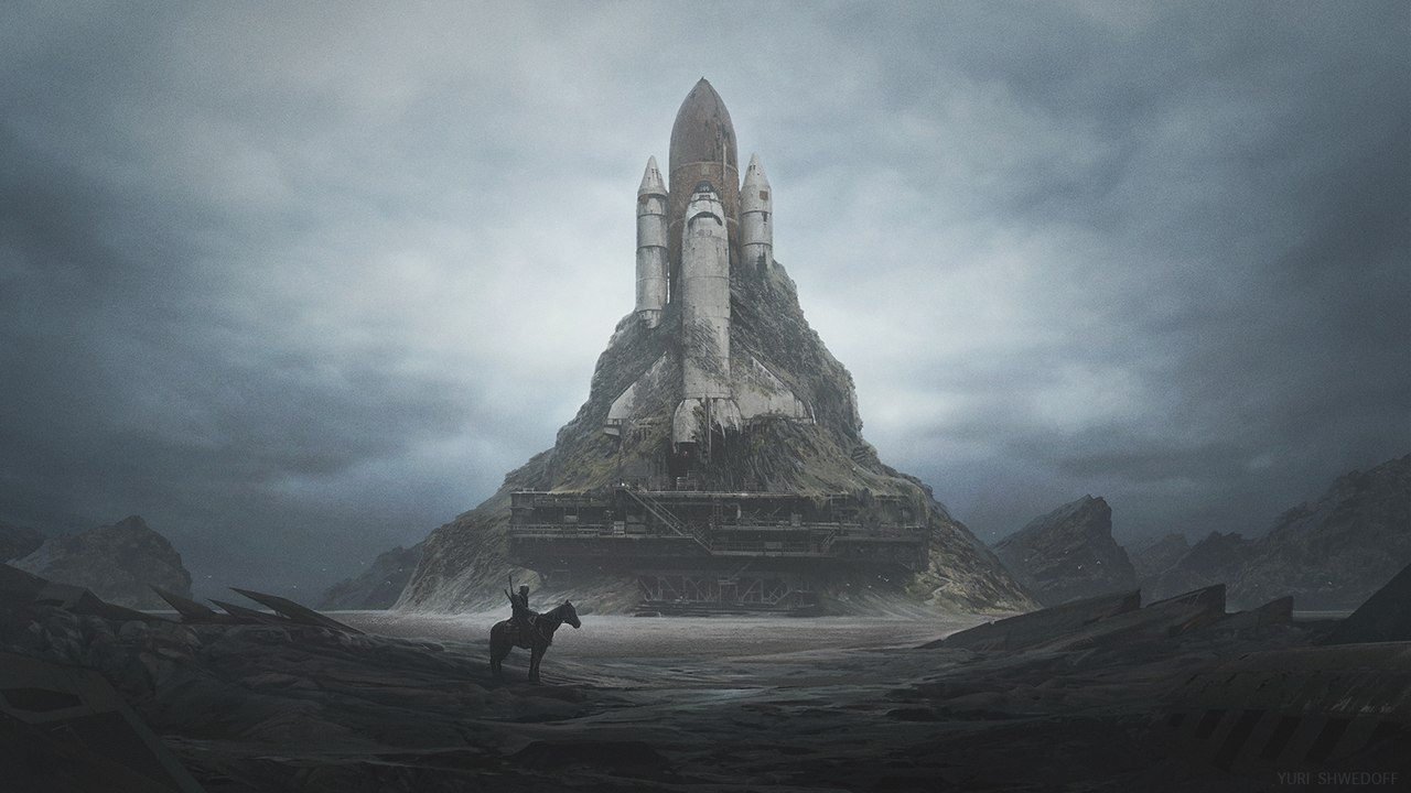 1280x720, 126 Kb / крепость, всадник, будущее, шаттл, буран, ракета