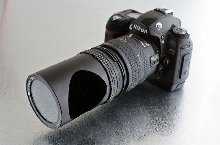 700x463, 42 Kb / фотоаппатат, объектив, насадка, шпионская, 90 градусов, зеркало