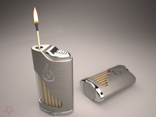 640x480, 19 Kb / Зажигалка, спички, горит, огонь